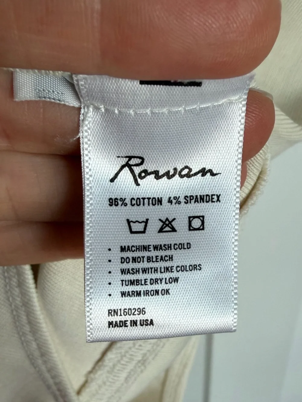 Rowan Cream Ribbed Tank Bodysuit never worn. Size M - Picture 3 of 4